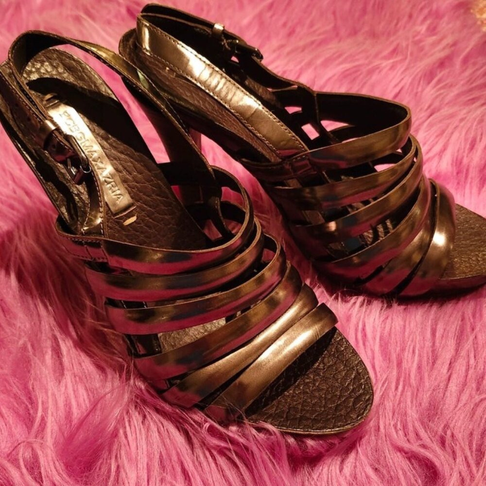 BCBGmaxazria Bronze Strappy Heal